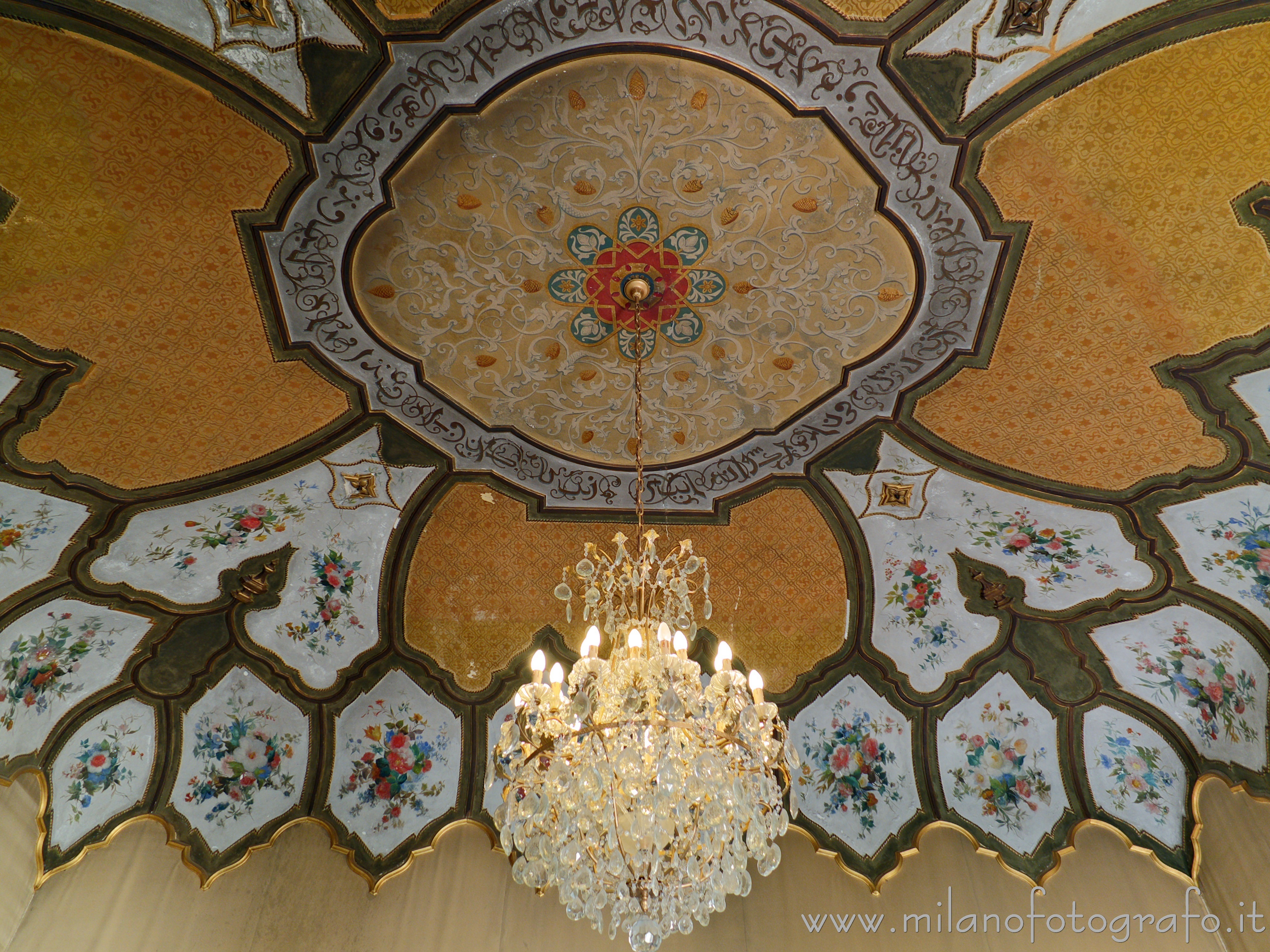 Desio (Milan, Italy) - Ceiling of the arabic hall of Villa Cusani Traversi Tittoni